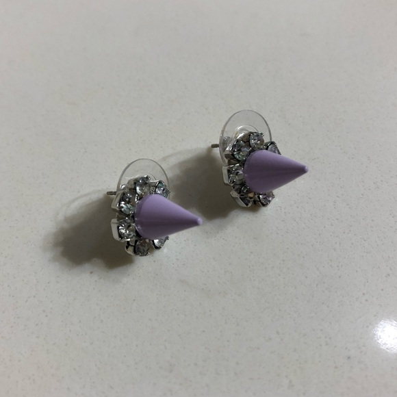 Purple Cone Studs - Picture 1 of 2